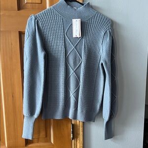 Philosophy Blue Textured Turtleneck Sweater. Brand new with tags. Size small